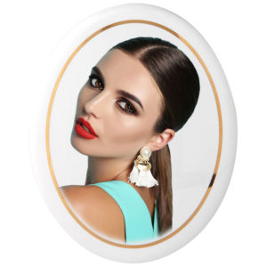Fotoceramica Ovale filo oro